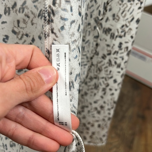 Anthropologie Maeve cheetah tie ruffle sleeve duster kimono one size - Picture 9 of 10